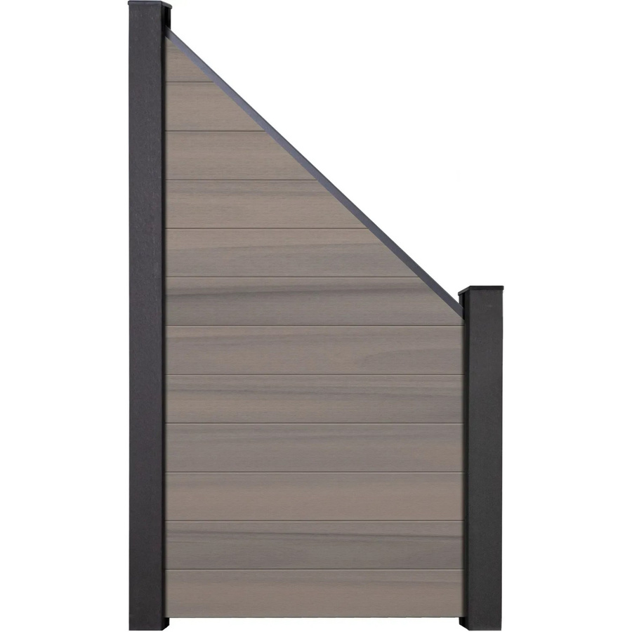 GroJa Solid Steckzaun Schräg schmal Bi-Color Braun B: 90 cm, H: 180 cm - Bild 2