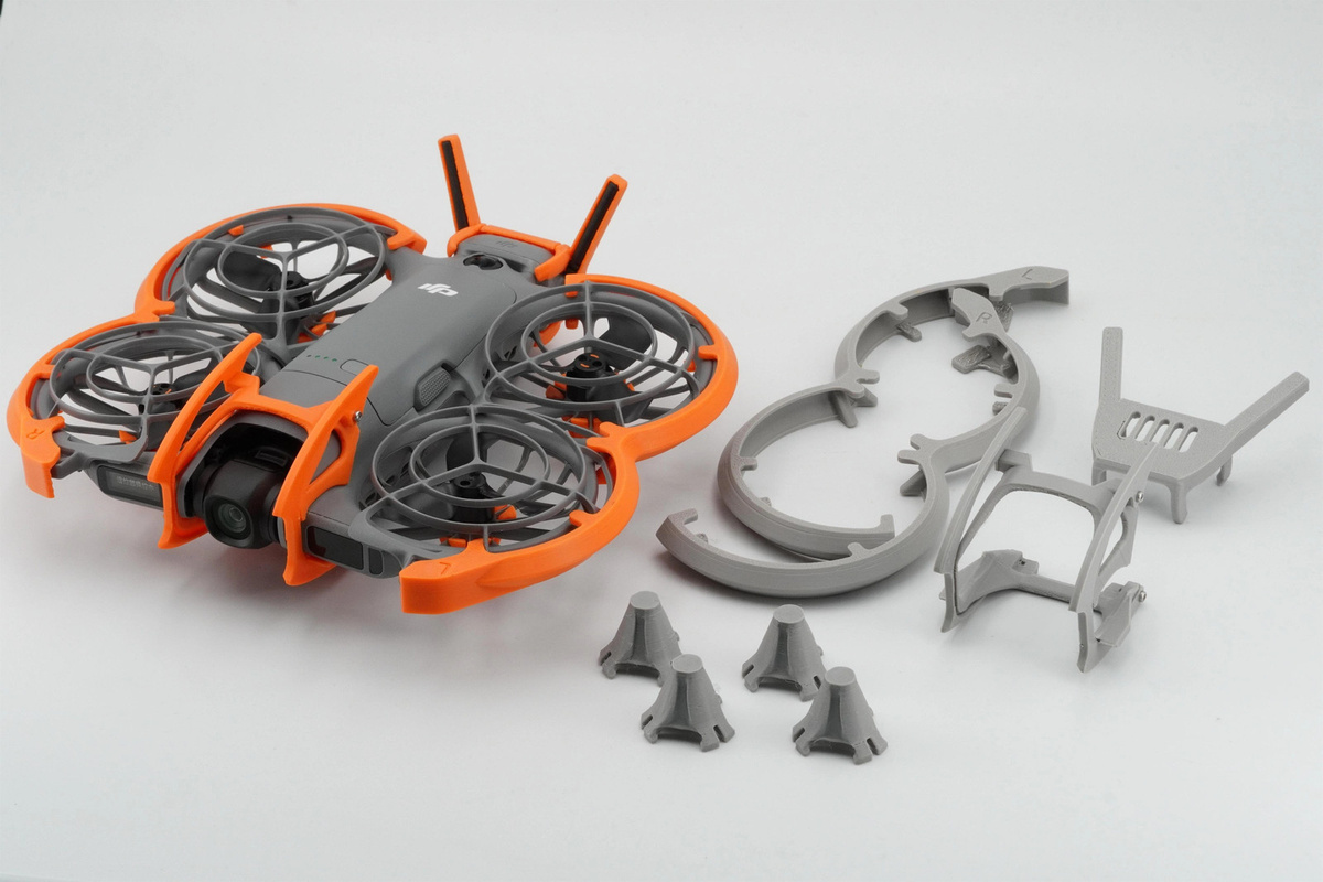 DJI Neo 2 Schutzset in Schwarz aus Kohlefaser, TPU und ABS mit Anti-Kollisions-Schutzvorrichtungen - Bild 2