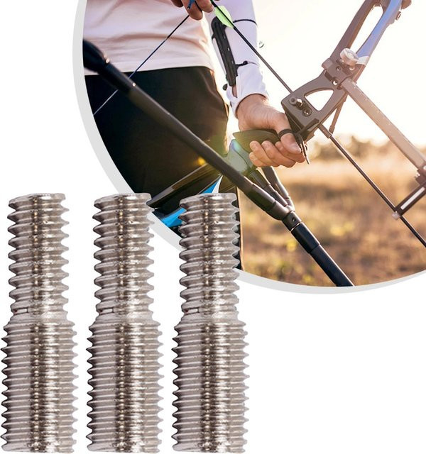 SPORTARC 3er Set Doppel-ende Konverter Reduzierung Bolzen 1/4 20 zu 5/16 24 Gewinde Adapter - Bild 1