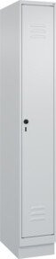C+P Spind Classic PLUS Garderobenschrank mit Sockel, 1 Abteil, Grau, H x B x T: 195 x 30 x 50 cm - Bild 1