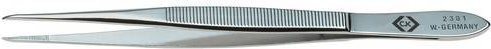 C.K Präzisionspinzette T2301 Stumpf Fein, Edelstahl, Silber, Länge: 115 mm - Bild 1
