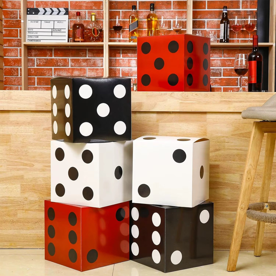Festliche Papier-Geschenkbox mit Ballon-Design in Weiß, Rot und Schwarz - Bild 6
