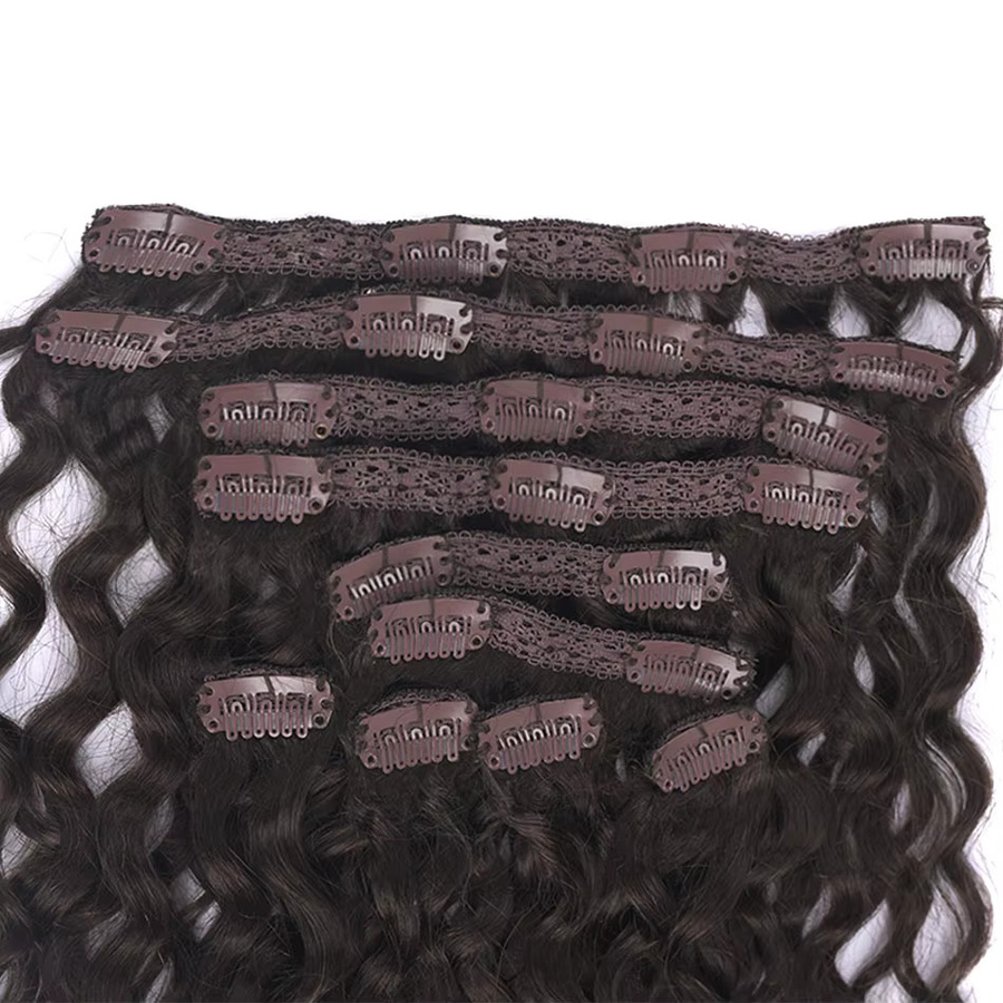 LOVEVOL Clip-in Haar Extensions Natürliche Welle, Echthaar - Bild 4