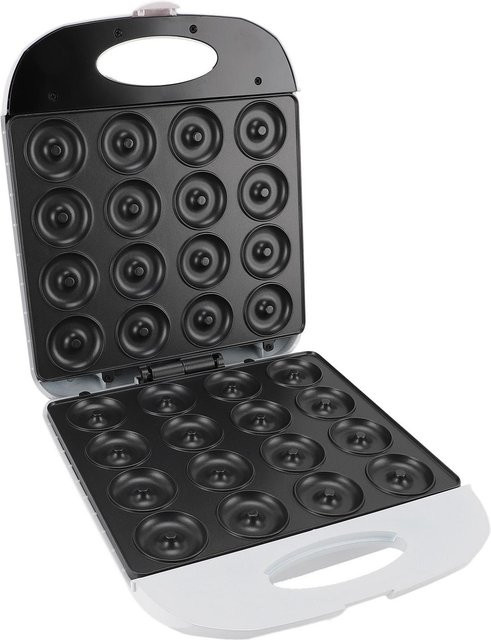Nensit Mini Donut Maker mit 16 Löchern, 1400W elektrische Donut-Presse aus Aluminium mit Antihaftbeschichtung, Schwarz - Bild 1
