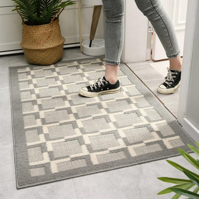 Nordic Entry Mat Schmutzabweisende Türmatte in Grau, B/T: 80 x 50 cm - Bild 1