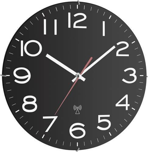TFA Dostmann Funk Wanduhr, Schwarz, Unisex, 300 mm x 40 mm - Bild 1