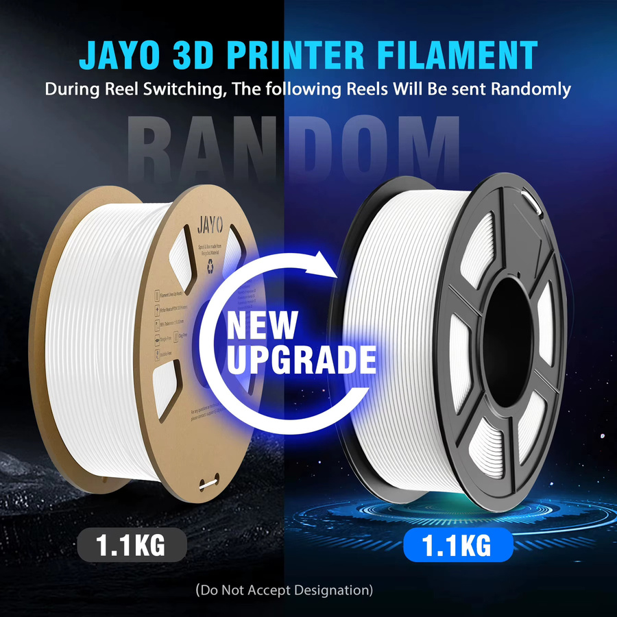 JAYO PETG Filament Set für FDM 3D-Drucker, 5 Rollen in gemischten Farben, Durchmesser: 1,75 mm, Gesamtgewicht: 1,1 kg pro Rolle - Bild 4