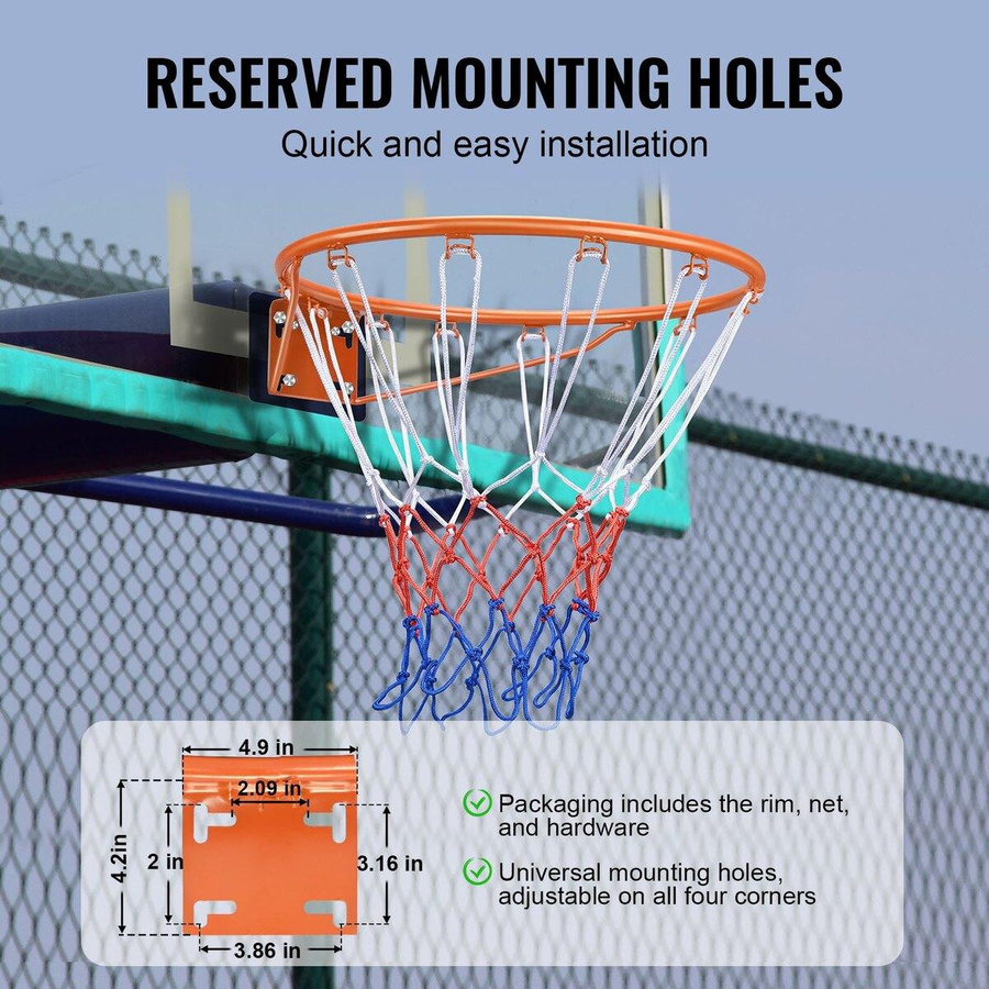 Buying Solutions, MB Basketballkorb Wandtür-montierbar mit Netz Orange - Bild 5