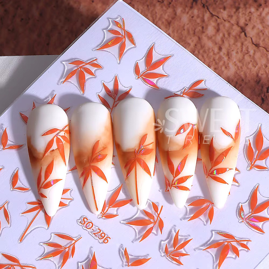 SWEET TREND Nail Art Aufkleber, 5er Set, Blätter-Design - Bild 2