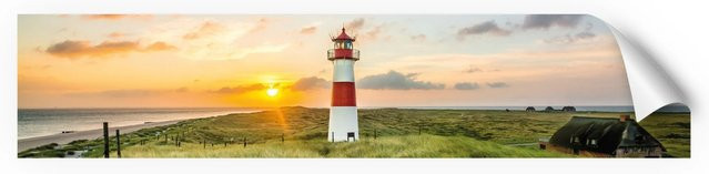 Myspotti Küchenrückwandfolie Leuchtturm Sylt in Multicolor, Selbstklebend, B: 280 cm, H: 60 cm - Bild 1