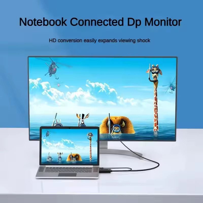 OUIO HDMI auf DisplayPort Adapter Kabel in Schwarz für 4K UHD, kompatibel mit Laptop, PS5, Xbox und Monitor - Bild 4