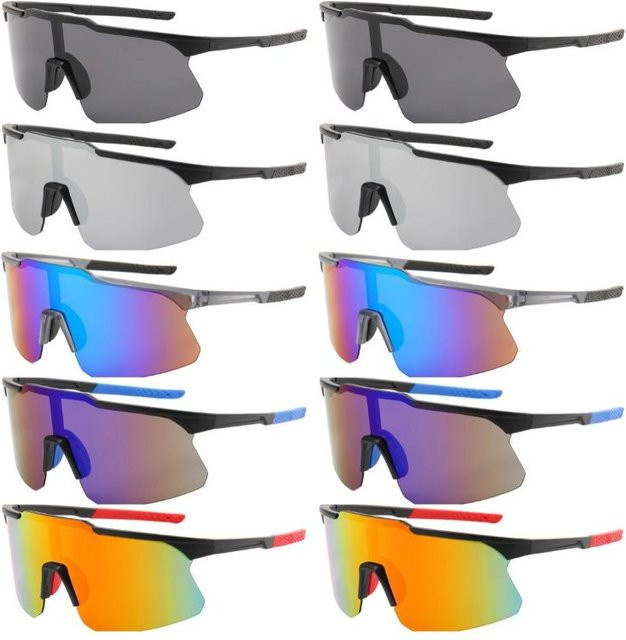 Yiran toy Sportsonnenbrille, Unisex, Vollrand, Kunststoff, grau - Bild 1