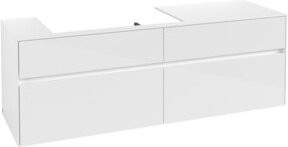 Villeroy & Boch Waschtischunterschrank Collaro in Weiß Hochglanz mit WT links, B/H/T: 160 x 54,8 x 50 cm - Bild 1