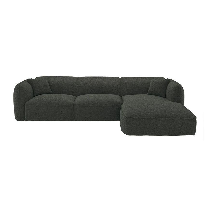 Maison Céphy Sofa Camilio in Grün mit Chenille-Stoff, L-Form, rechtsseitig orientiert, Breite: 272 cm - Bild 2