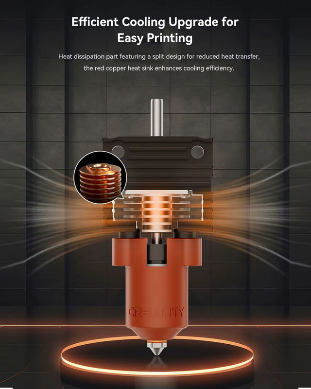 Creality Hotend-Upgrade-Kit für K1, K1 Max und K1C mit Keramik-Heizblock und Einhorn-Schnellwechseldüse - Bild 4