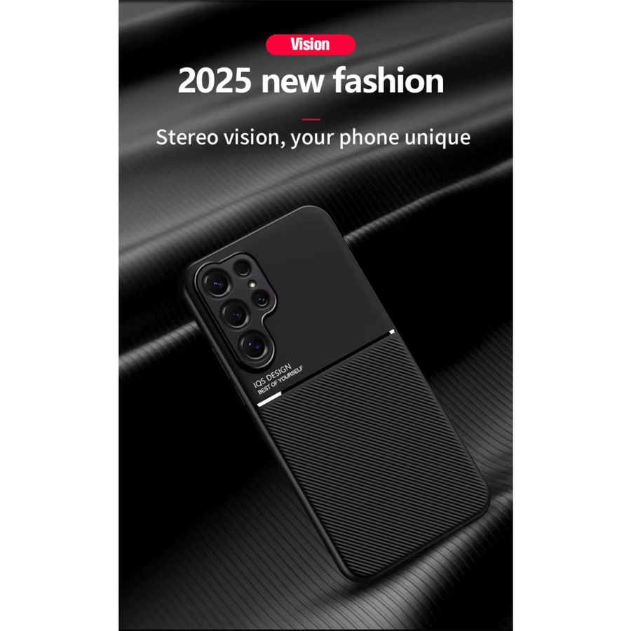 Magnetische Lederhülle im Business Kevlar-Stil für Samsung Galaxy S26 Ultra S26+ S25 Edge S24 S23 FE S22 S21 Plus, stoßfeste Abdeckung in Schwarz und Grün - Bild 4