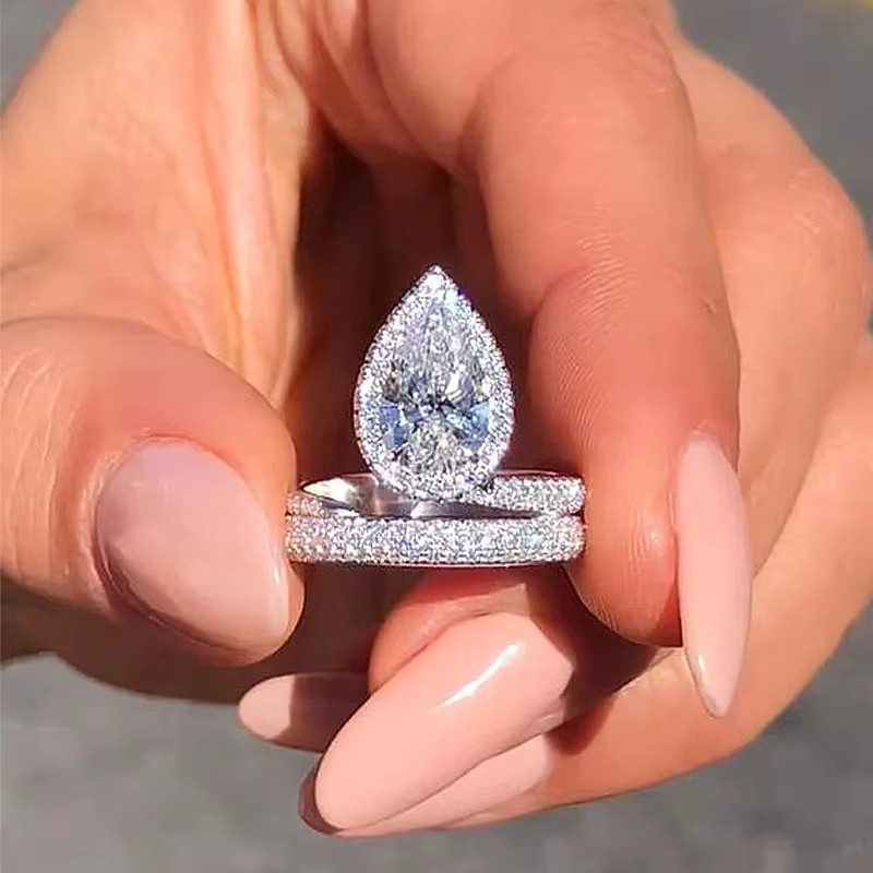 Huitan Trendy Ring, Silber, Zirkonia, Kristall, Damen - Bild 2