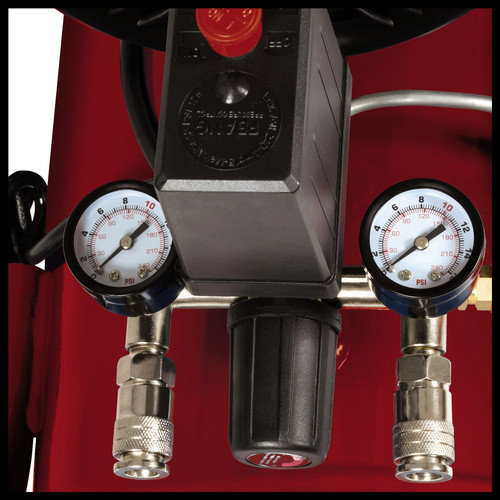 Einhell Druckluft-Kompressor TC-AC 420/50/10 V in Rot/Schwarz mit 50 l Fassungsvermögen und 10 bar Druck - Bild 2