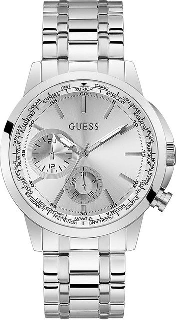 Guess Herrenuhr, Quarz, Edelstahl, Silber, 44 mm - Bild 1