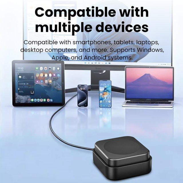 GGBEE Programmierbares Ein-Tasten-Makro-Pad in Schwarz mit Tri-Modus-Verbindung (Bluetooth, 2,4G und Kabelgebunden) für PC-Gamer - Bild 1