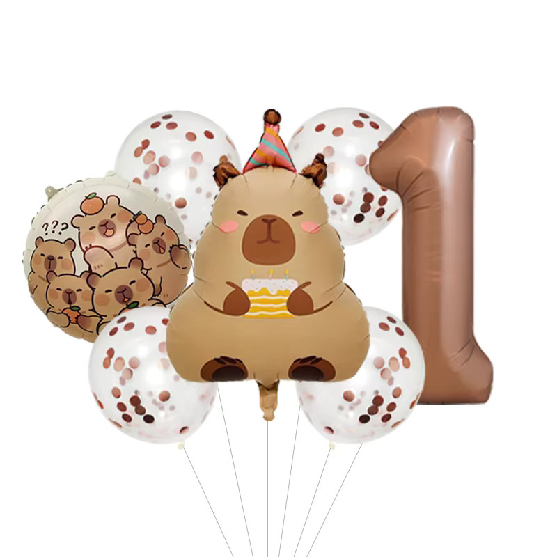 Potdemiel Capybara Ballongirlanden-Set in Braun für deine Partydekoration - Bild 2