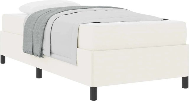 vidaXL Bettrahmen mit Matratze in Creme, Stoff, B/T/H: 100 x 200 x 203 cm - Bild 1
