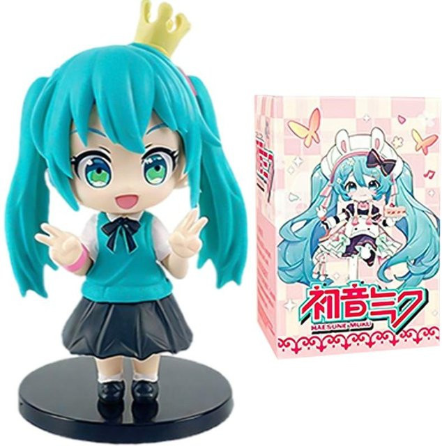 Yiran toy 1 Chibi Hatsune Miku Blind Box Figur, Vocaloid, dunkelgrau, ab 14 Jahren - Bild 1