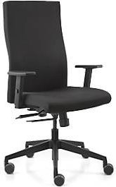 Dauphin Bürostuhl STRIKE plus comfort in Schwarz mit Armlehnen, Synchronmechanik und Flachsitz - Bild 1