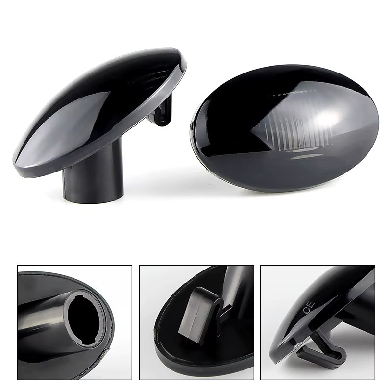 2er Set LED Seitenmarkierungsleuchten als Blinker für Opel Combo C, Corsa C und Meriva sowie Vauxhall Combo Tour II, Corsa2 und Meriva MK1 in Schwarz und Transparent - Bild 3