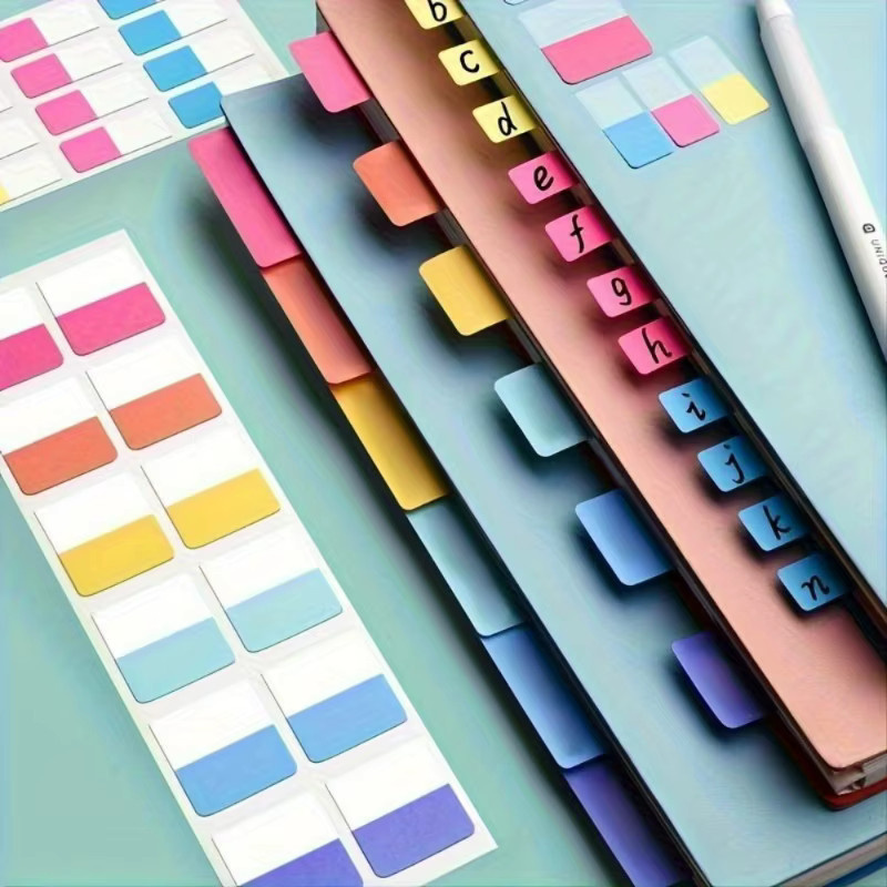 240 Stück beschreibbare Kunststoff-Indexetiketten in Multicolour als wiederverwendbare Seitenmarkierungen für dein Büromanagement - Bild 5
