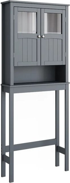 Vicco Toilettenschrank Bianco in Grau, modern und matt, B: 69 cm, H: 171 cm - Bild 1