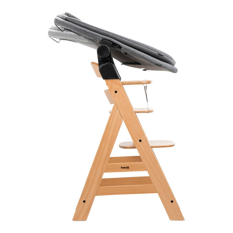 Hauck Hochstuhl Alpha+ mit Newborn Set Pro aus Buchenholz inklusive Liegeaufsatz und 5-Punkt-Gurt - Bild 2