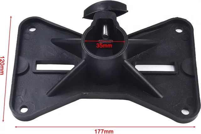 Drehbare 35mm Kunststoff Halterung für DJ und Pro Audio Lautsprecher Ständer, Top Cap Adapter in Schwarz - Bild 1