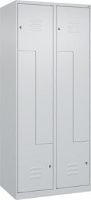 C+P Z-Spind Classic PLUS Spind mit 4 Fächern, Grau, H x B x T: 185 x 80 x 50 cm - Bild 1