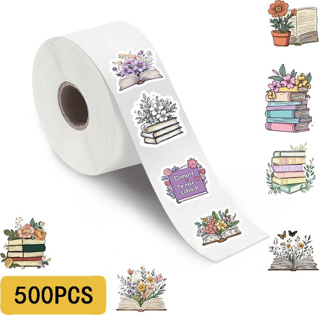500 Stück Ästhetische Blumen Aufkleber Set mit Botanischen Motiven, Wasserdichte Dekorative Sticker für Notebooks, Laptops und DIY-Geschenke, Mehrfarbig - Bild 1