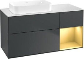 V&B Waschtischunterschrank Finion mit Wandbeleuchtung, Farbe: lackiert, B/T/H: 120 x 60 x 60 cm - Bild 1
