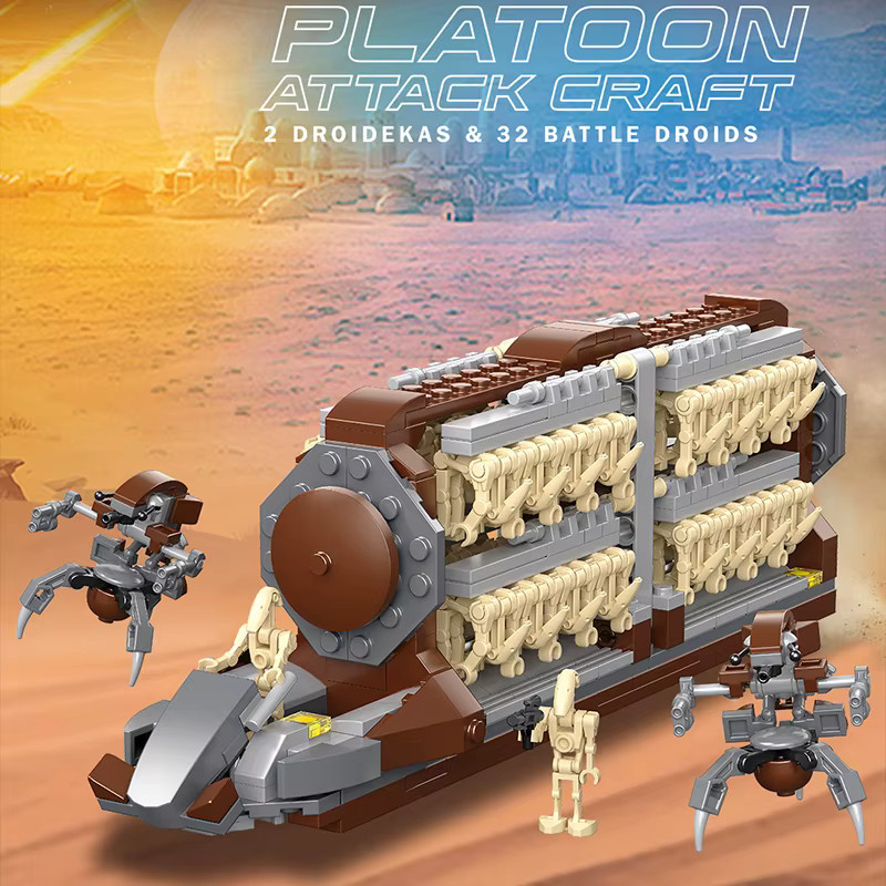 M MENBIS Platoon-Angriffsschiff Zerstöre-Droiden, Bausteine, Star Wars, ab 14 Jahren - Bild 2