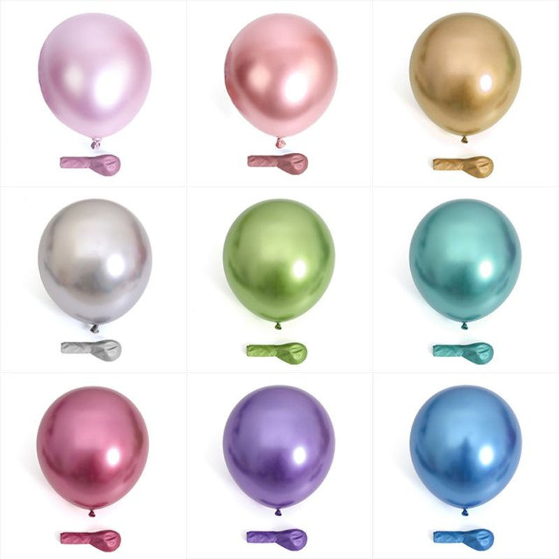 Metallic-Geburtstagsballons in Chrom-Optik für Geburtstag, Babyparty und Hochzeit, rund, verschiedene Farben - Bild 1