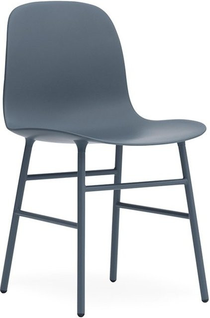 Normann Copenhagen Form Stuhl mit blauem Metallgestell im skandinavischen Design - Bild 1