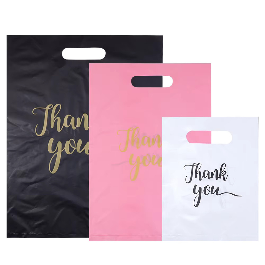 20 Stück Dankeschön-Geschenktüten aus Kunststoff in Pink für Hochzeit und Geburtstag - Bild 2