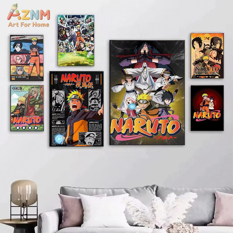 KAYOU Naruto Shippuden Anime Charakter Leinwandgemälde als ungerahmter Wandkunstdruck in Mehrfarbig - Bild 2