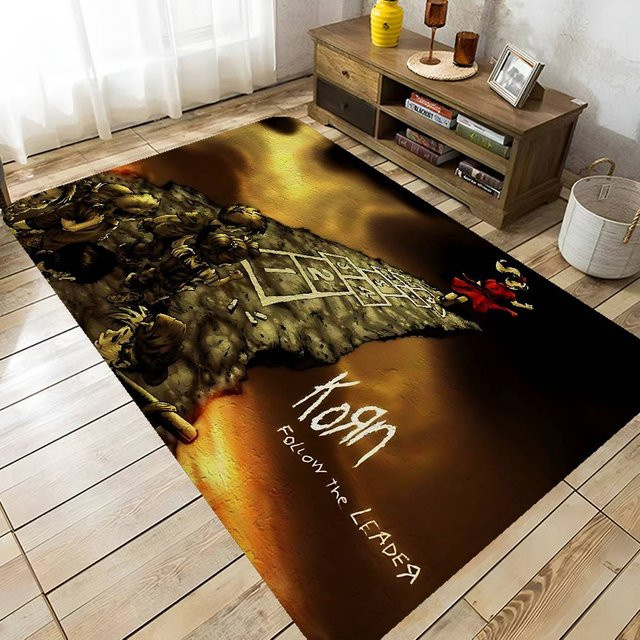 Potdemiel Rock Band Room Mat, rutschfeste und wasserabsorbierende Streifenmatte in Multicolour - Bild 1