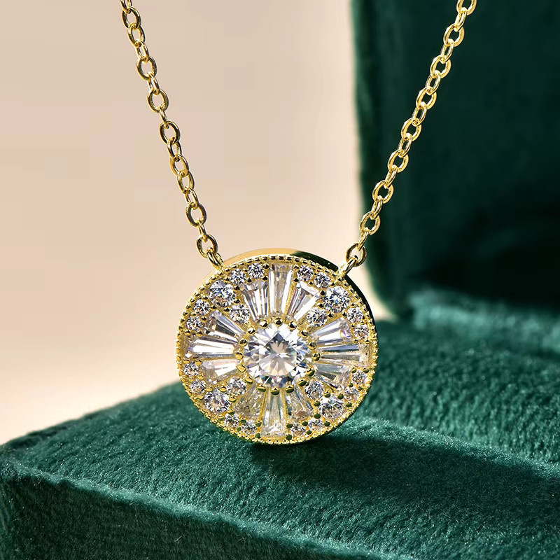 Lnngy Halskette, Moissanit-Diamant, Gold, Damen - Bild 4
