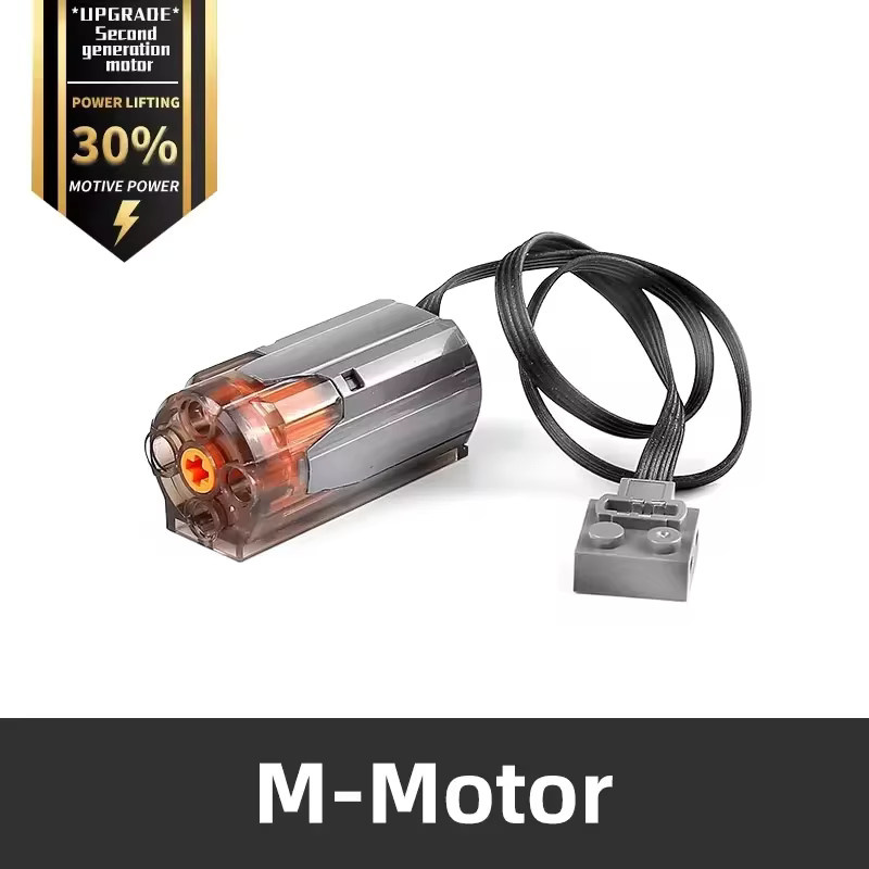 Mold King M Motoren Set für MOC Auto und Roboter Bausteine in Grau - Bild 2