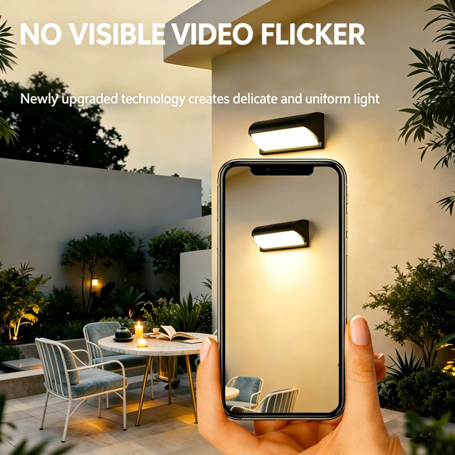 LANGYUE LED Außenwandleuchte Modern Wasserdicht für Garten Balkon und Treppe in Schwarz oder Weiß mit Warmweißem Licht - Bild 5