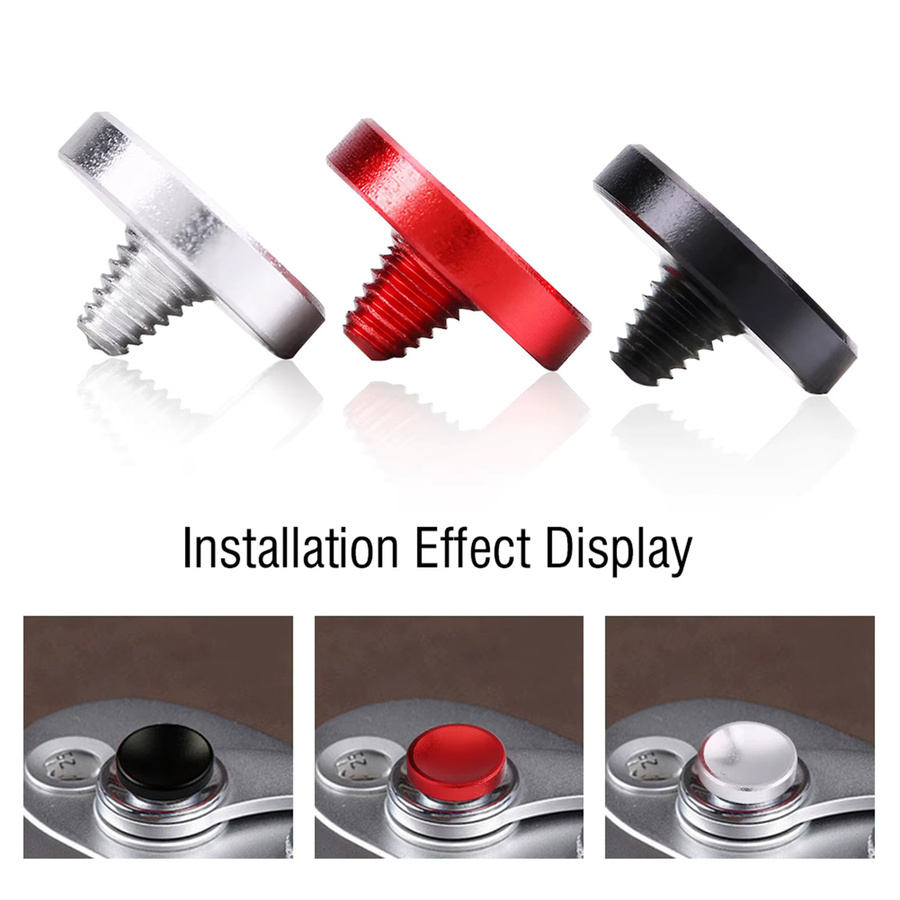 Aramox Set aus 3 universellen Kamera-Auslöseknöpfen aus Aluminiumlegierung mit konkaver Oberfläche in Multicolor für Nikon und Fuji X100 - Bild 2