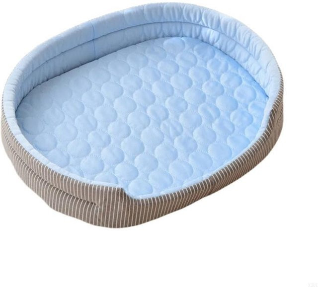 Ora Home Katzen Sommer Kühlkissen blau, doppelseitiges Haustierbett aus Stoff - Bild 1