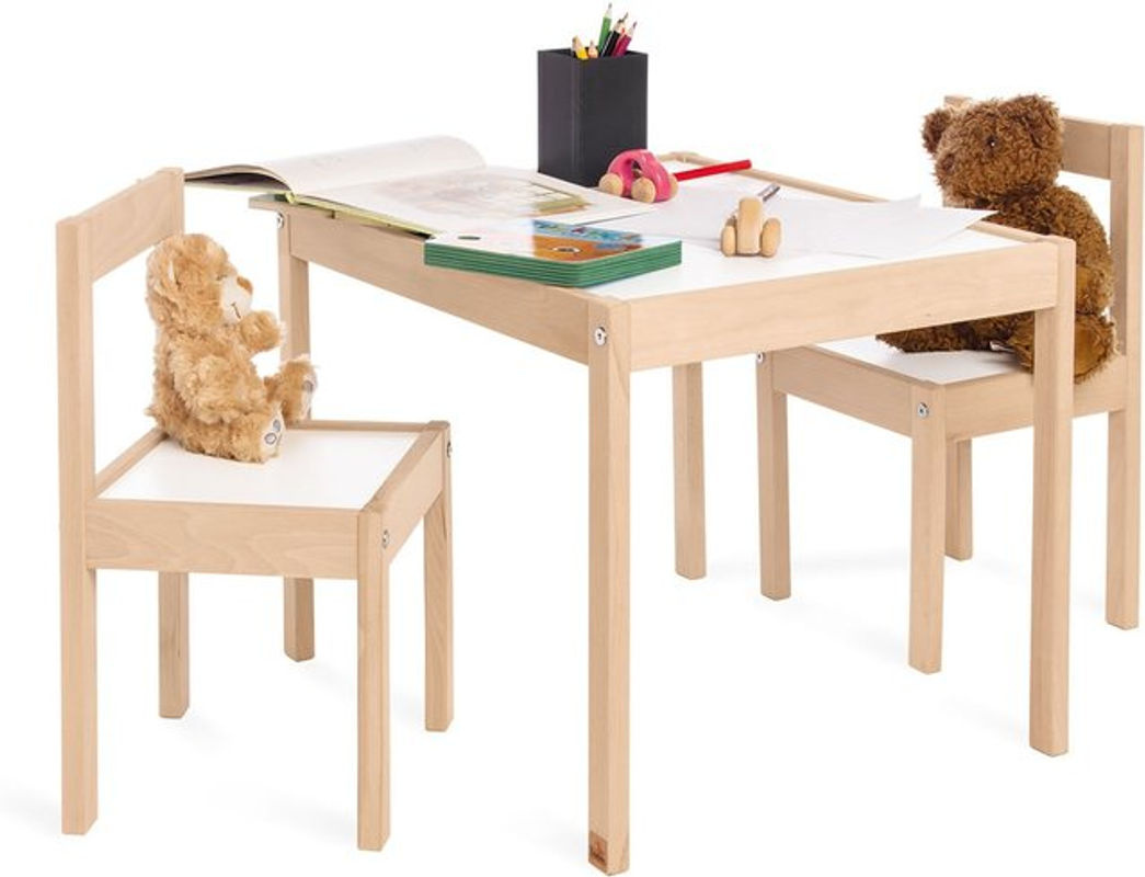 Pinolino Kindersitzgruppe Olaf aus Buche und Kiefer in Weiß und Beige, B/T/H: 29 x 27 x 51 cm - Bild 2