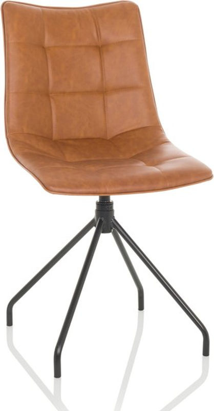 HJH OFFICE Polsterstuhl TARVISO PU Kunstleder Braun B: 52 cm, T: 51 cm, H: 52 cm - Bild 4