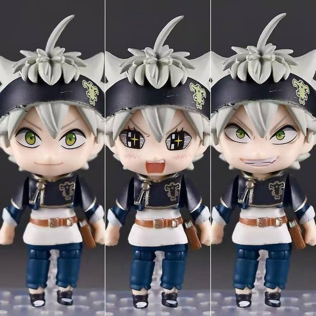 Bandai Black Clover Asta Q-Version Actionfigur, austauschbare Gesichtsbedeckung, beweglich - Bild 1